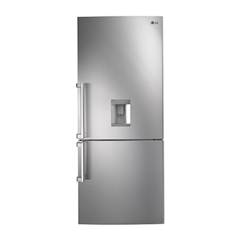 Fridge Freezers :  440L Shiny Steel Bottom Freezer Fridge with Hygiene Fresh GC-F559BLDZ1